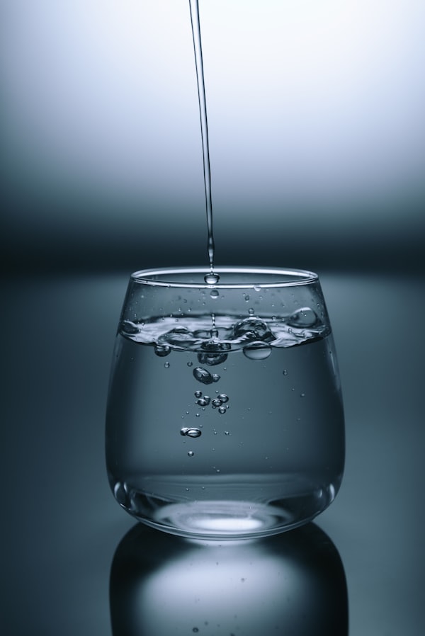 Glass of water with citrus slices